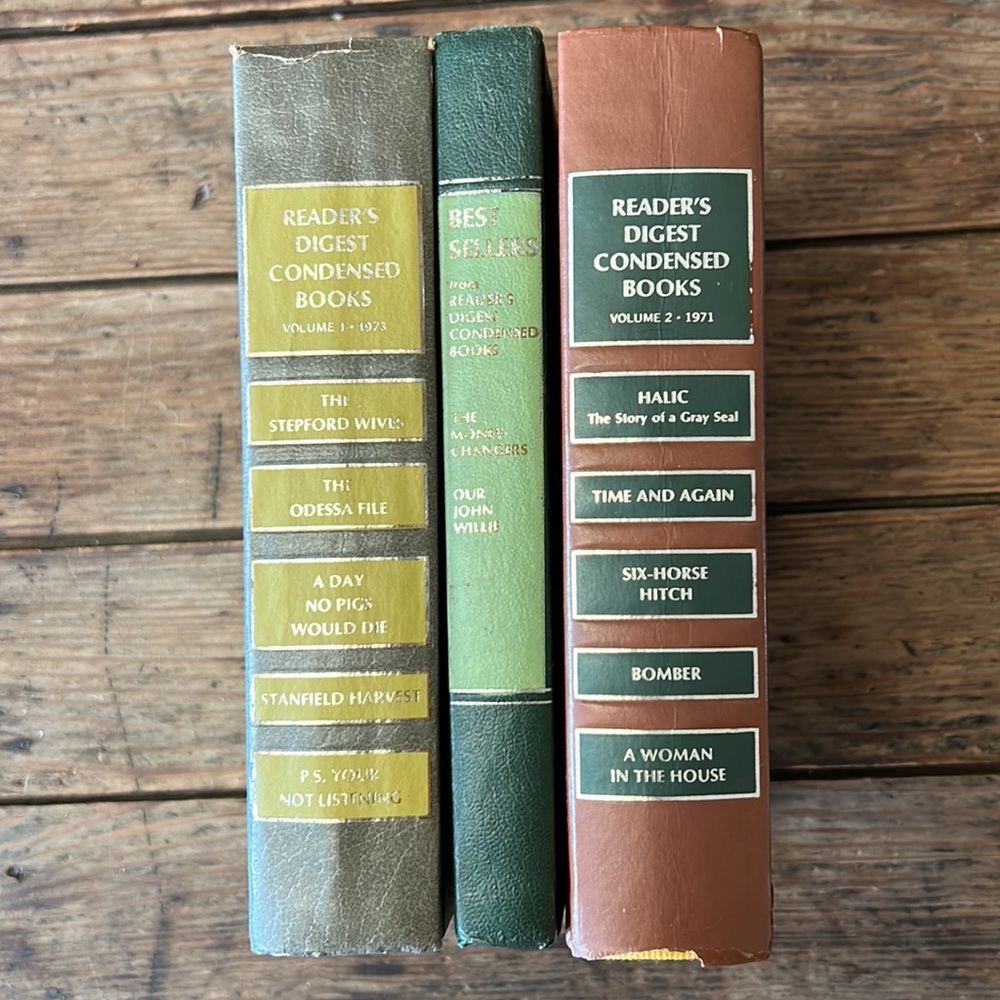 3 Volume Reader's Digest decorative book set Vintage